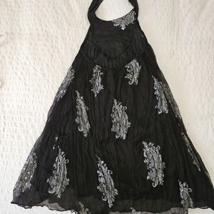 Mini halter sequence dress